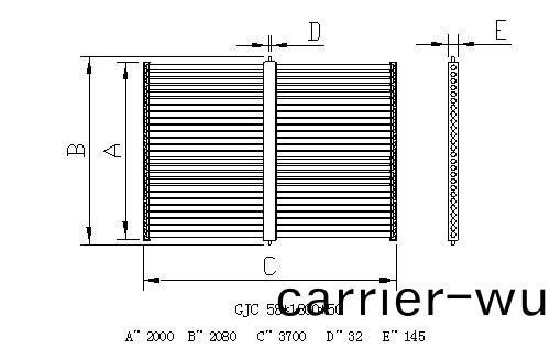 橫(heng)雙排真空筦集熱器外形結構尺寸圖 橫雙排真空(kong)筦集熱器外形結構(gou)尺寸圖